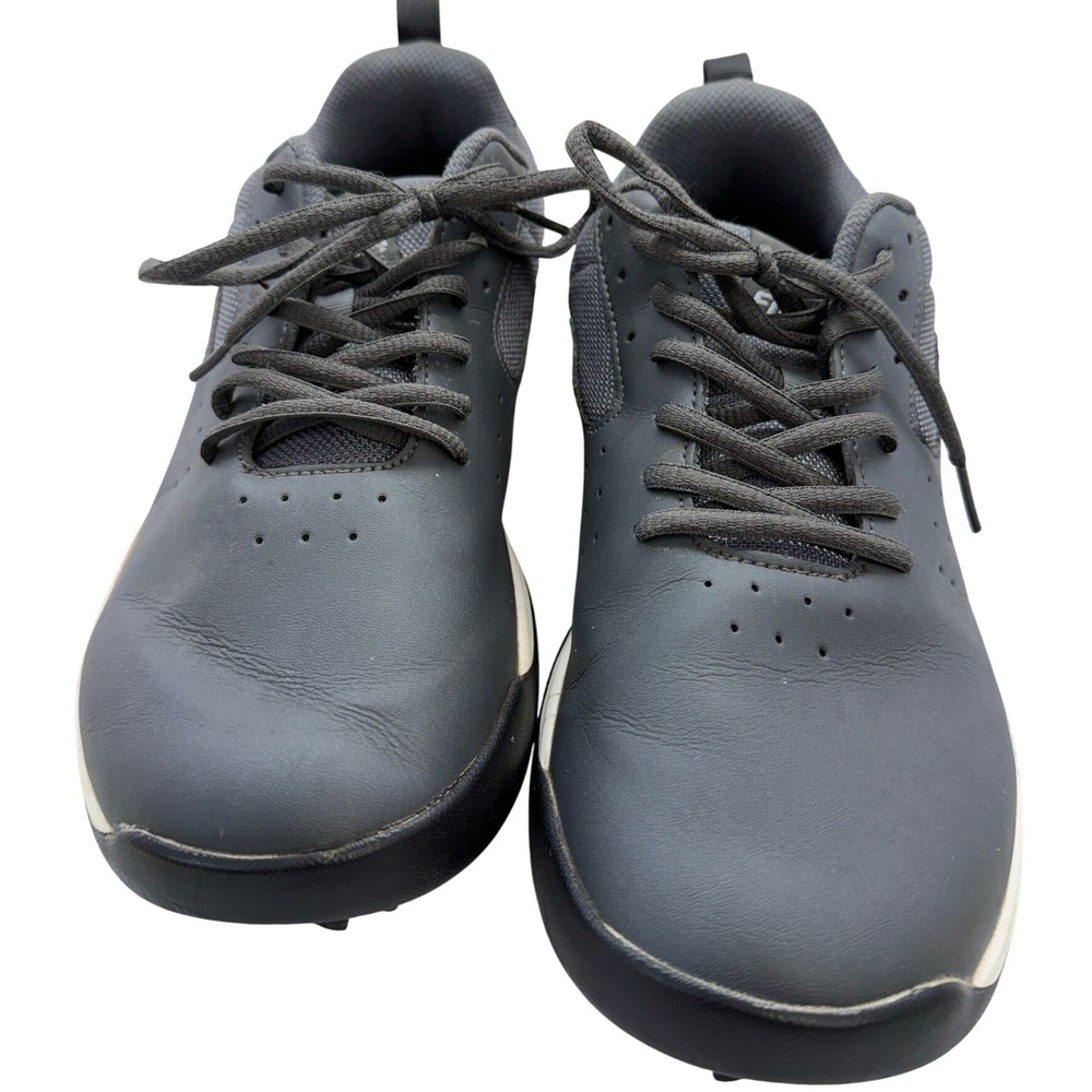 FitVille Mens Speeder Golf Shoes Dark Grey Extra Wide 9.5 EW Spikeless